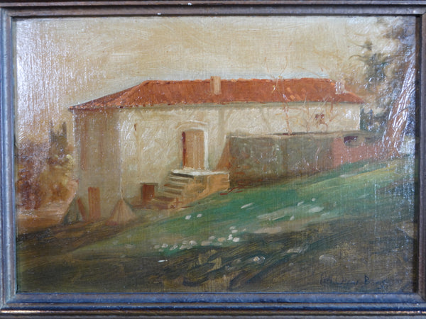 Carl Oscar Borg - El Molino Viejo. San Marino - Oil on Board 1920s P3112