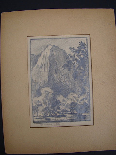 Pencil Illustration “Lady Mountain, Zion”
