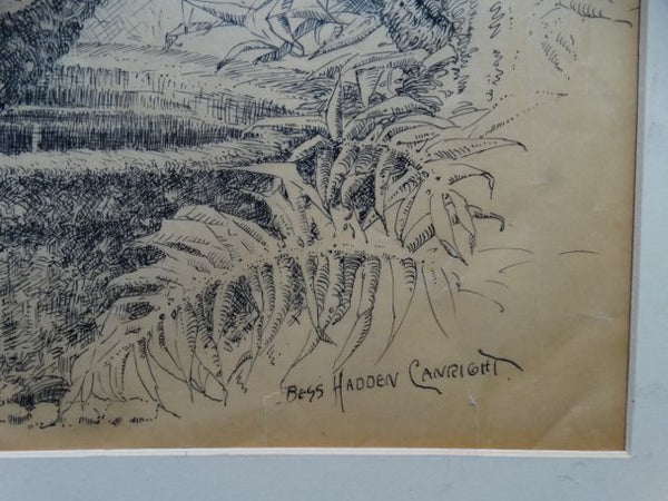 Bess Haddon Canright “Old Fountain on Olvera St.”