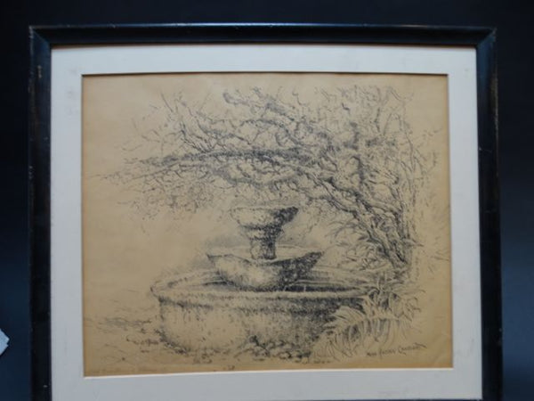 Bess Haddon Canright “Old Fountain on Olvera St.”