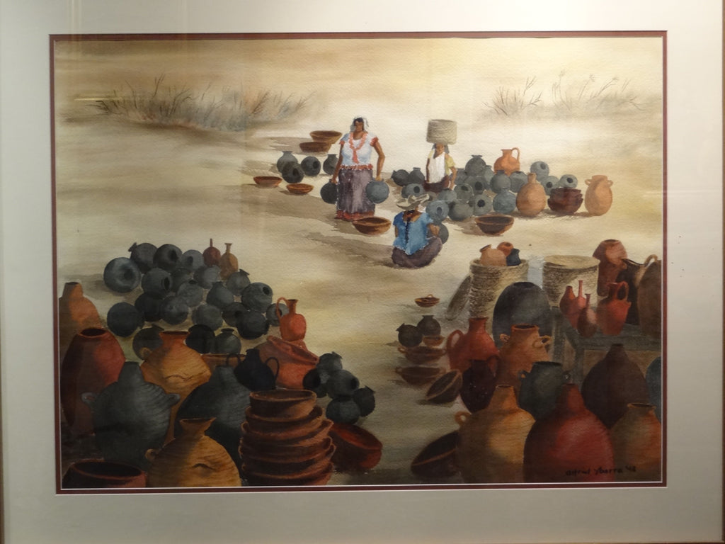 Alfred C. Ybarra (1905 – 2001) Watercolor dated 1948 Old Mexico P420