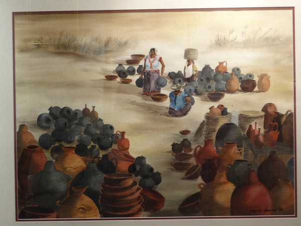 Alfred C. Ybarra (1905 – 2001) Watercolor dated 1948 Old Mexico P420