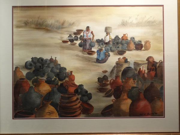 Alfred C. Ybarra (1905 – 2001) Watercolor dated 1948 Old Mexico P420