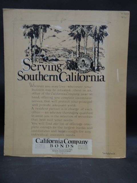 Sam Hyde Harris Advertising Mock-up Original Art “Serving Southern California”