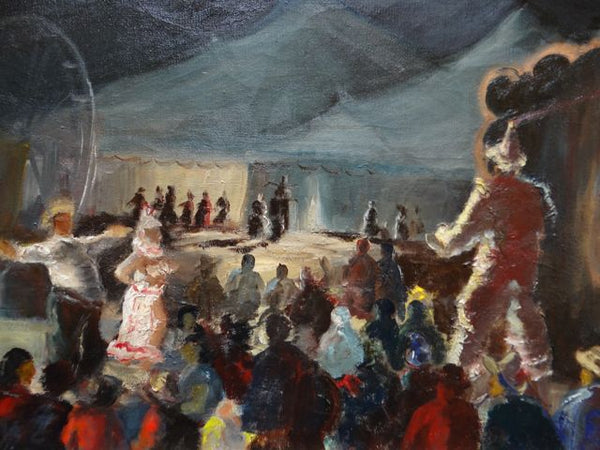 Alfred C. Ybarra Circus Painting: Oil on Board P699