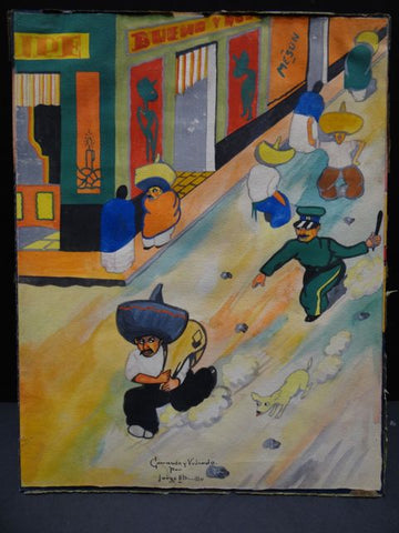 Jorge B. Murillo Watercolor titled “Running and Flying”