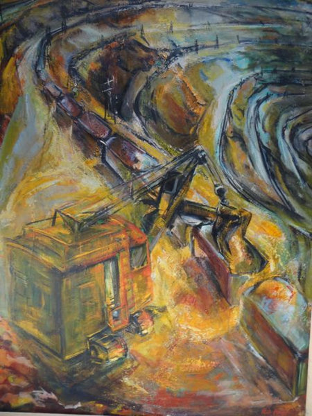 Ruth Erlich Strip Mining Oil on Canvas “Jason’s Fleece” 1959