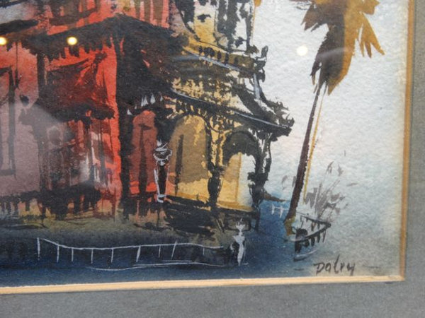 Suite of Four Houses in Watercolors by Robert W Daley