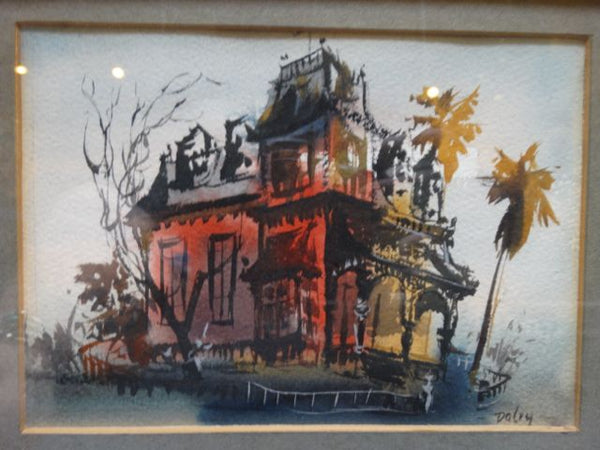 Suite of Four Houses in Watercolors by Robert W Daley