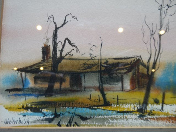 Suite of Four Houses in Watercolors by Robert W Daley