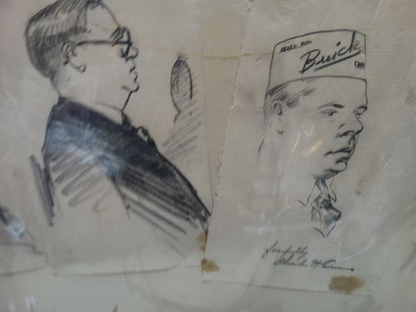 Charles Owens Buick Dealer Conventioneers Sketches