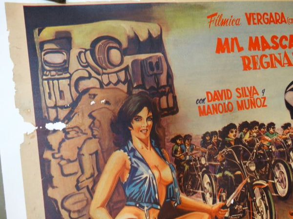 LOS CANALLAS -- Infernal Angels Vintage Mexican Movie Poster