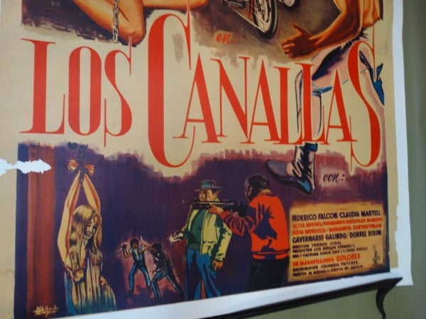 LOS CANALLAS -- Infernal Angels Vintage Mexican Movie Poster