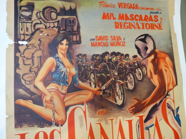 LOS CANALLAS -- Infernal Angels Vintage Mexican Movie Poster