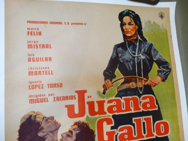 JUANA GALLO -- 1961 Vintage Mexican Cinema Poster