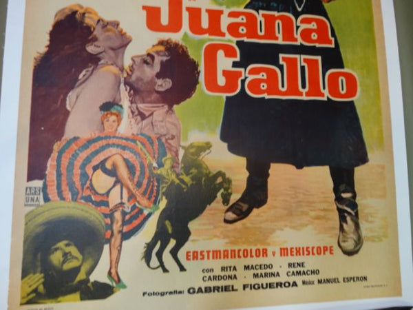 JUANA GALLO -- 1961 Vintage Mexican Cinema Poster