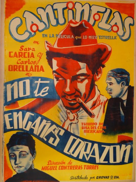 Cantinflas Note Enganes Corazon Original Movie Poster
