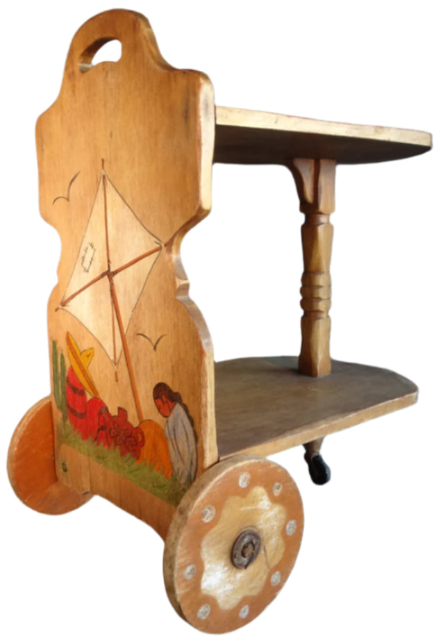 Coronado Tea Cart with Juan Duran Tinocho Painting F2325