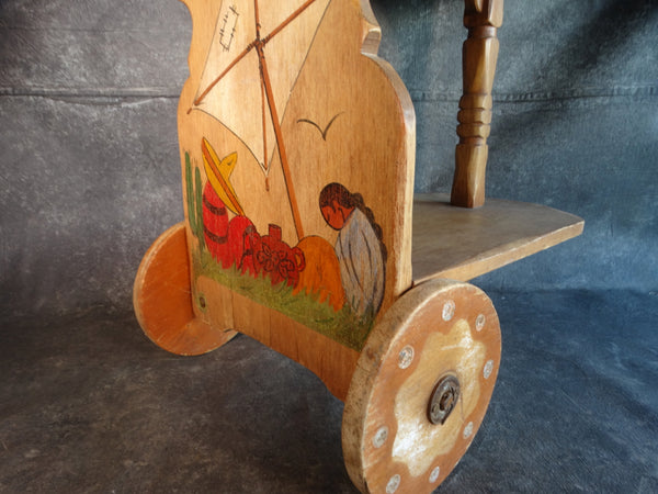 Coronado Tea Cart with Juan Duran Tinocho Painting F2325