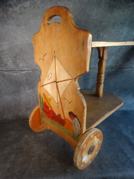 Coronado Tea Cart with Juan Duran Tinocho Painting F2325
