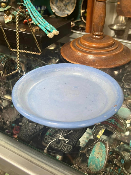 Catalina Island Red Clay Flower pot Saucer Matt Blue