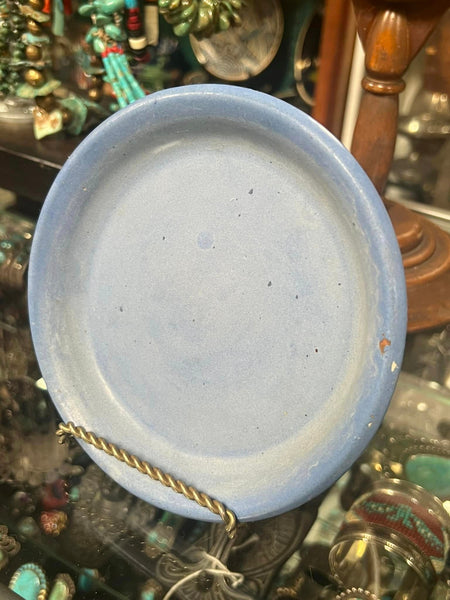 Catalina Island Red Clay Flower pot Saucer Matt Blue