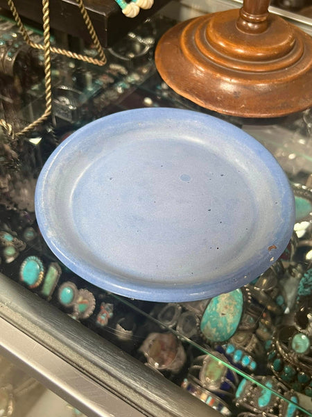 Catalina Island Red Clay Flower pot Saucer Matt Blue