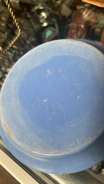 Catalina Island Red Clay Flower pot Saucer Matt Blue