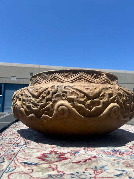Italian Terra Cotta Hand carved Jardiniere X9001