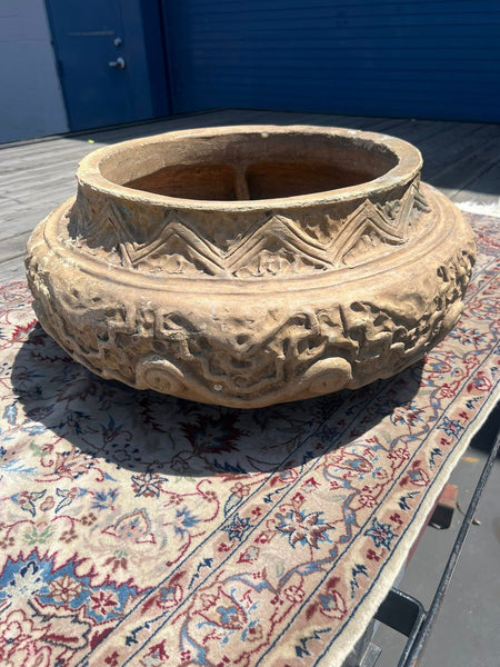 Italian Terra Cotta Hand carved Jardiniere X9001