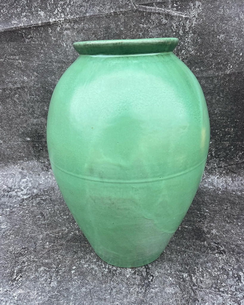 Catalina island oil jar red clay descanco green