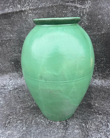 Catalina island oil jar red clay descanco green