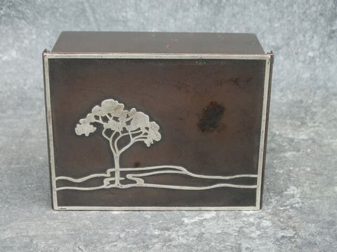 Heintz Sterling & Bronze Cigarette Box #4085 c1912 A2971