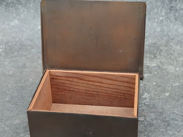Heintz Sterling & Bronze Cigarette Box #4085 c1912 A2971