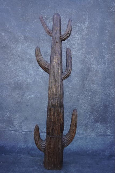 French Mahogany 4' 7"High Saguaro Cactus 1920's A2998