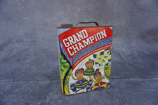 Pep Boys Grand Champion Motor Oil Can 1950s A3017