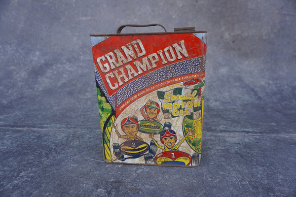 Pep Boys Grand Champion Motor Oil Can 1950s A3017