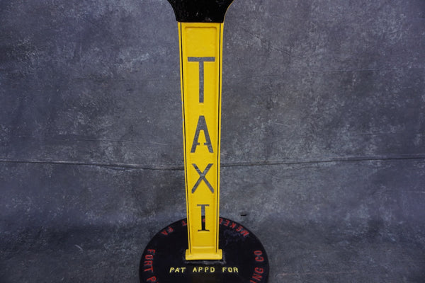 Taxi-Cab Stand Stanchion Curb Sign by the Fort Pitt Steel Casting Co A3020
