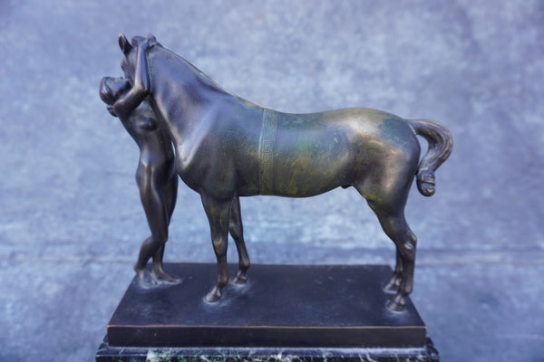 Erich Schmidt-Kestner (1877-1941) Amazon with Horse - Bronze A3023