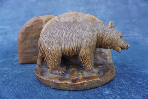 Bear Bookends Painted Ceramic A3034