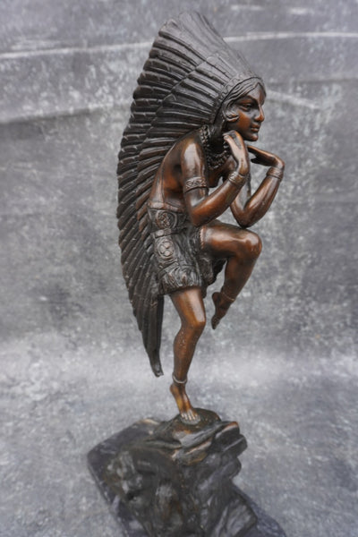 Demétre Haralamb Chiparus - Dancing Indian Princess Bronze Figure on Marble Base A3048