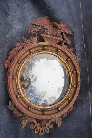 Federal Bullseye Mirror with Eagle circa 1930 A3051