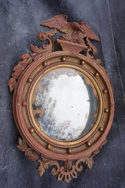 Federal Bullseye Mirror with Eagle circa 1930 A3051