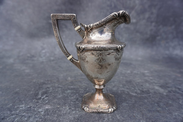 Shrieve & Co San Francisco Sterling Creamer with Mother of Pearl Embellishment on the Handle A3053