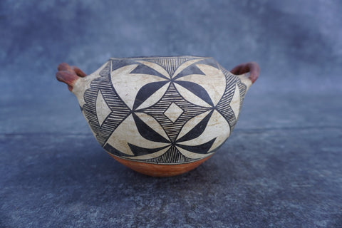 Acoma Pot with Braided Handles A3083