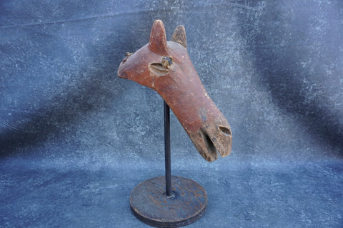 Folk Art Carved Wooden Horse Head A3088