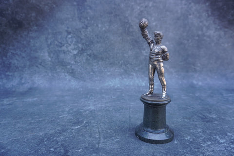 Fencing Trophy Silver Plate On A Marble Base 1920s A3090