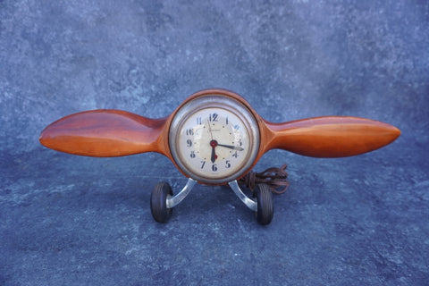 Sessions Airplane Propeller Clock 1940s A3110