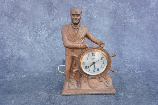 Man of the Hour FDR Clock A3122