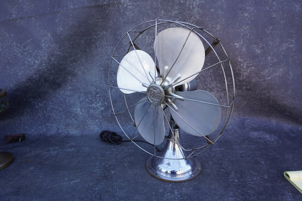 Diehl Chrome & Aluminum Machine Age Fan 4 Blade Fan A3135